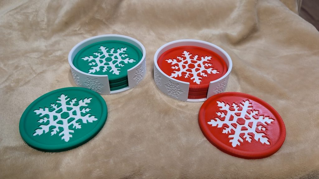 Christmas Snowflake Coaster Set