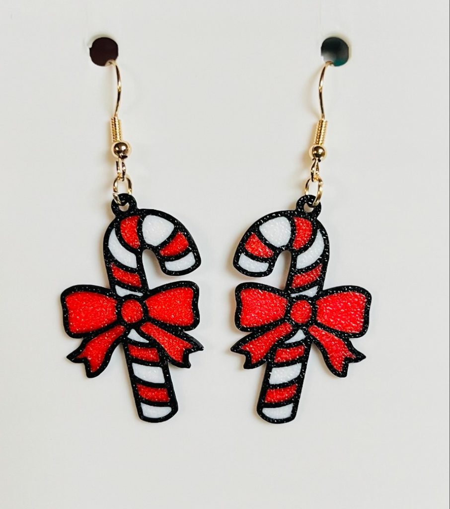 Candy cane earrings