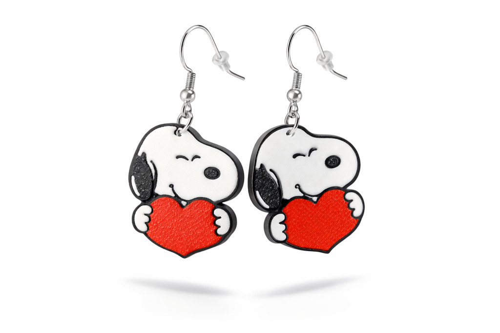 Snoopy Heart Earrings