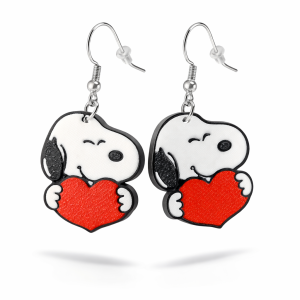 Snoopy Heart Earrings